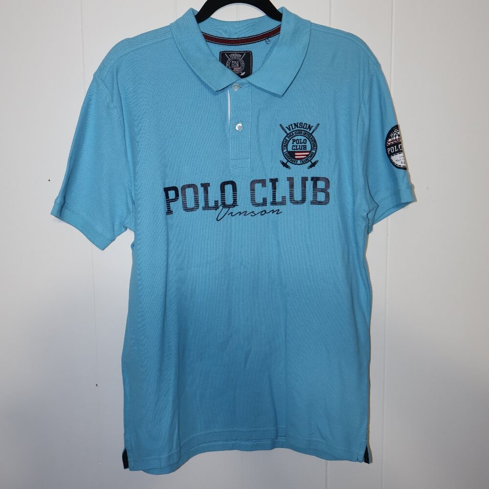 💙 2 for $20 💙 Men’s Polo Shirt Light Blue Cotton Polo Tee (Men’s M)